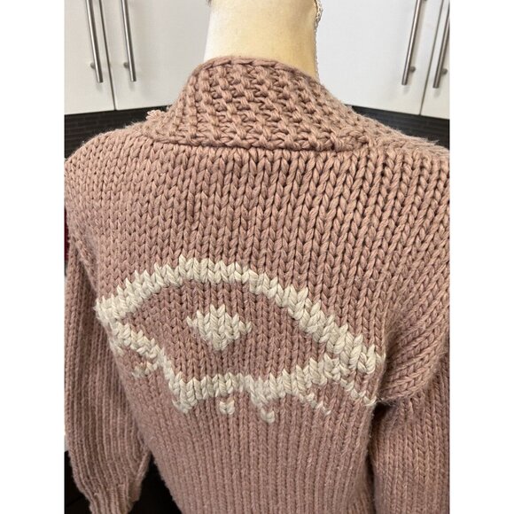 Jackson Rowe I See You Cardigan Size M Medium Pink Full Zip - Picture 10 of 10